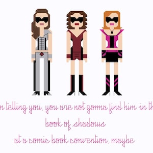 Parody Charmed Cross Stitch - Witches in Tights (Digital Pattern Download Only)