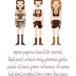 Parody Charmed Cross Stitch - Valhalley of the Dolls (Digital Pattern Download Only)