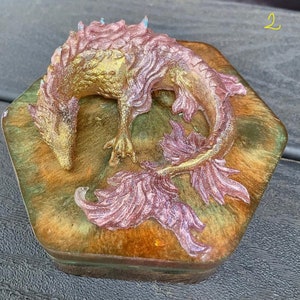 Dragon Topped D & D Dice Boxes