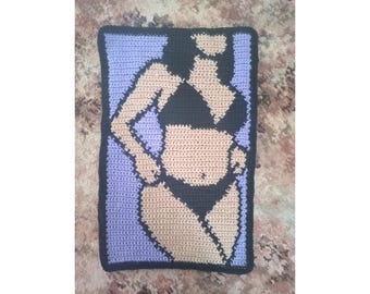 Beach babe crochet tapestry pattern