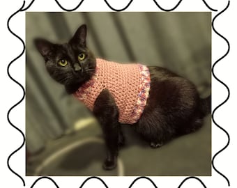 Crochet pattern, cat sweater, dog sweater