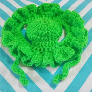 Crochet cat hat pattern, ruffle hat