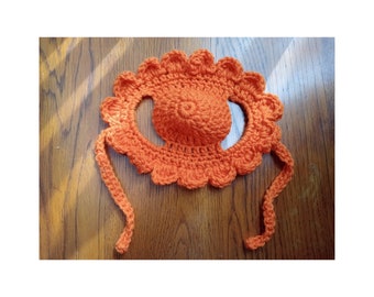 Crochet cat hat pattern, flower hat