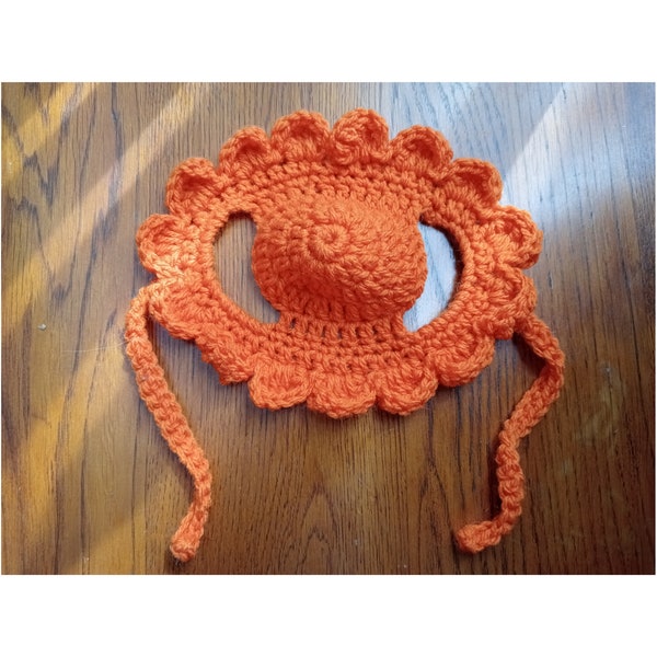 Crochet cat hat pattern, flower hat