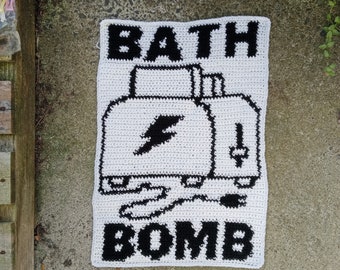 Bath bomb toaster crochet tapestry pattern