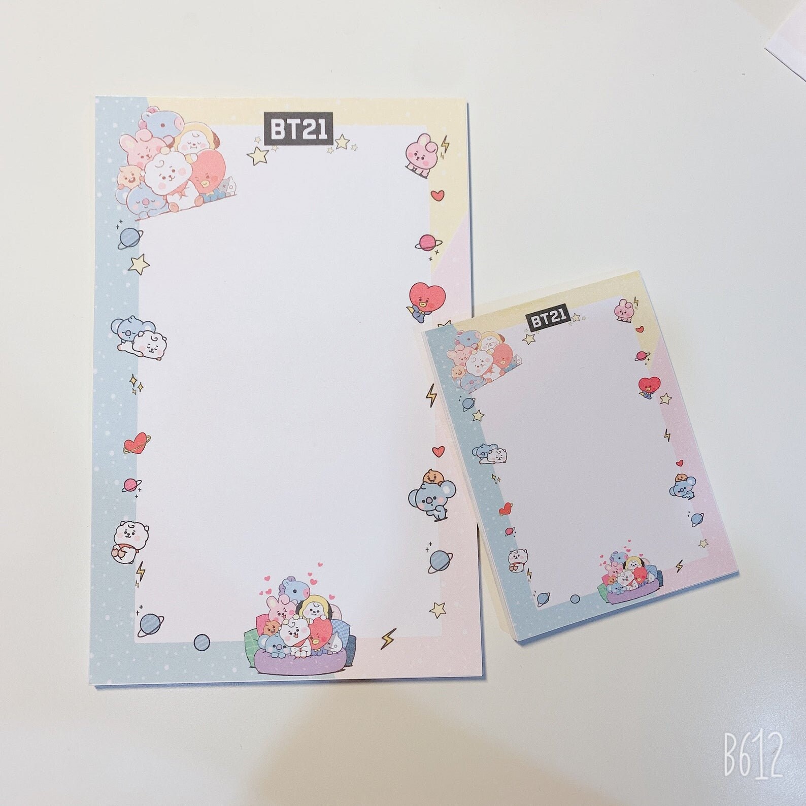 BTS Memo Pad Noted Pad Stationary Cute Set Korea Fan 50 Etsy