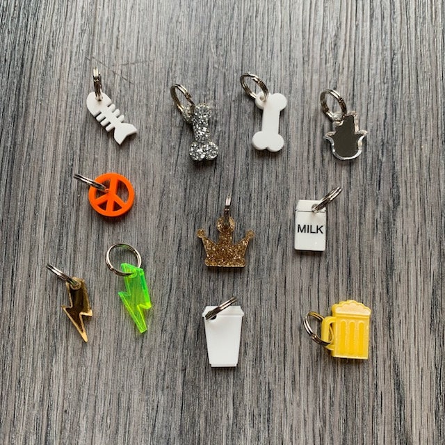 Dog collar charms letters sale