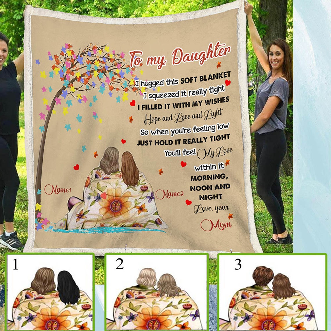 Personalized To My Daughter Blanket I Hug This Soft Blanket I Etsy