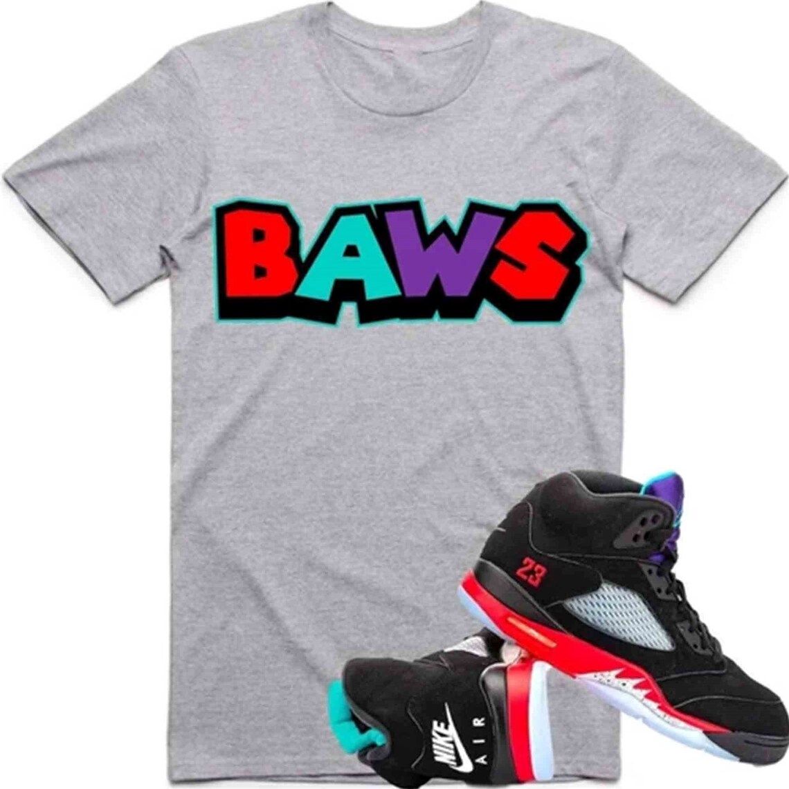 Jordan Retro 5 Top 3 Sneaker Clothing Gift for friend Tee | Etsy