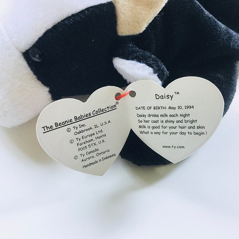 Very Rare Vintage Retired Beanie Baby DAISY 1993 Swing Tag/1994 Tush Tag Errors Handmade In Indonesia image 4