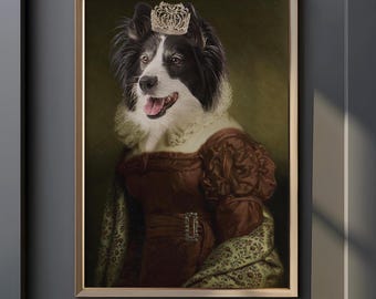 Custom Renaissance Pet Portrait, Personalized Royal Pet Portrait, Vintage Pet Portrait, Pet Memorial, Personalized Pet Gifts, Pet as Human