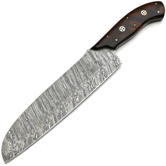 Damascus Steel Chef Knife For Kitchen Use With Leather Sheath - Leather Sheath For Kitchen Knife Damascus Steel Chef Knife For Kitchen Use With Leather Sheath - Leather Sheath For Kitchen Knife