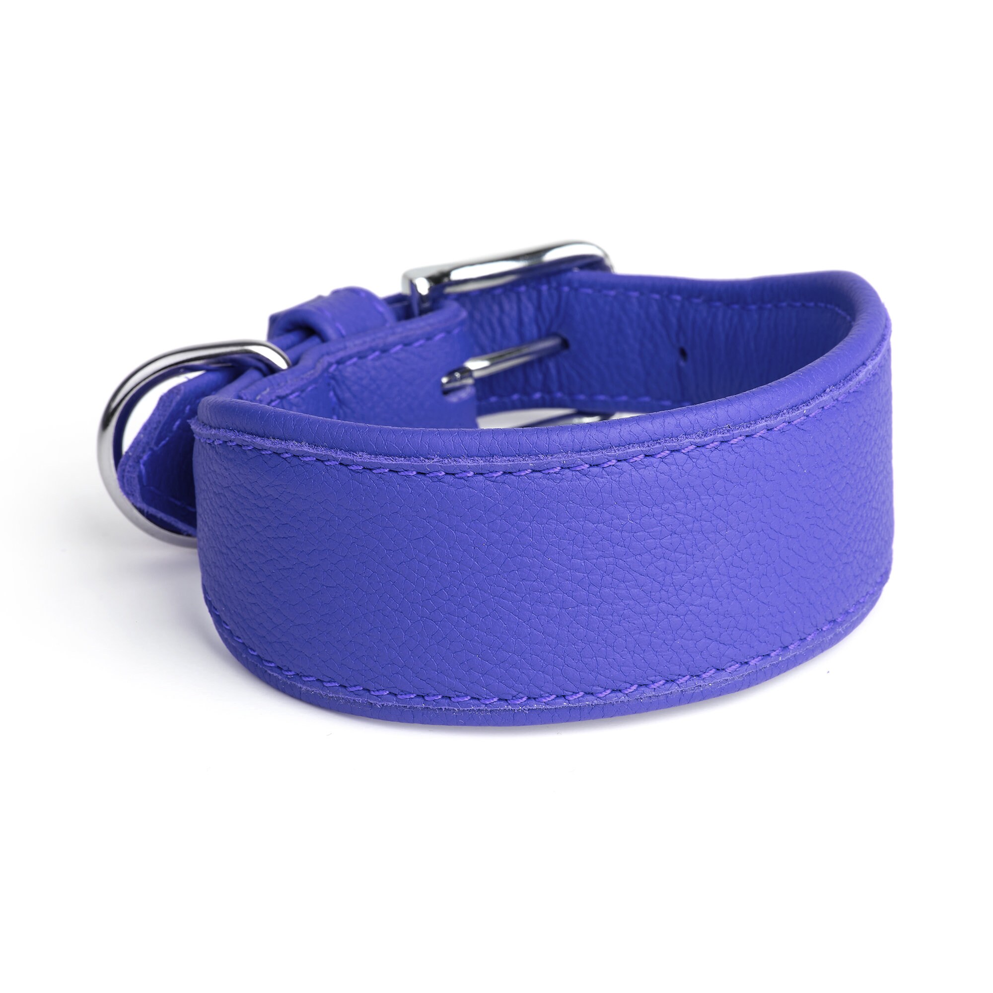 Soft Leather Greyhound Collar Personalized Padded Dog Collar Etsy