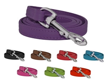 Soft Leather Dog Leash with Handle for Small Medium Large Dogs, Dog Lead, Dog Leash Leather, Pet Leah, Strong Leather Leash, Dog Accessories