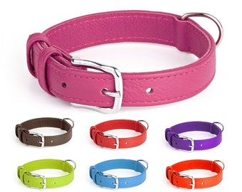 Personalized Soft Leather Dog Collar: Engraved ID Tag, Calf Leather