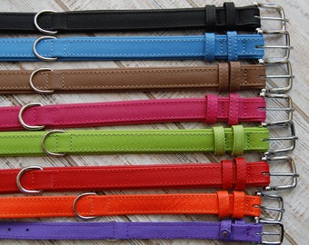 Padded Calf Leather Dog Collar: Engraved ID Tag, Personalized Pet Collar