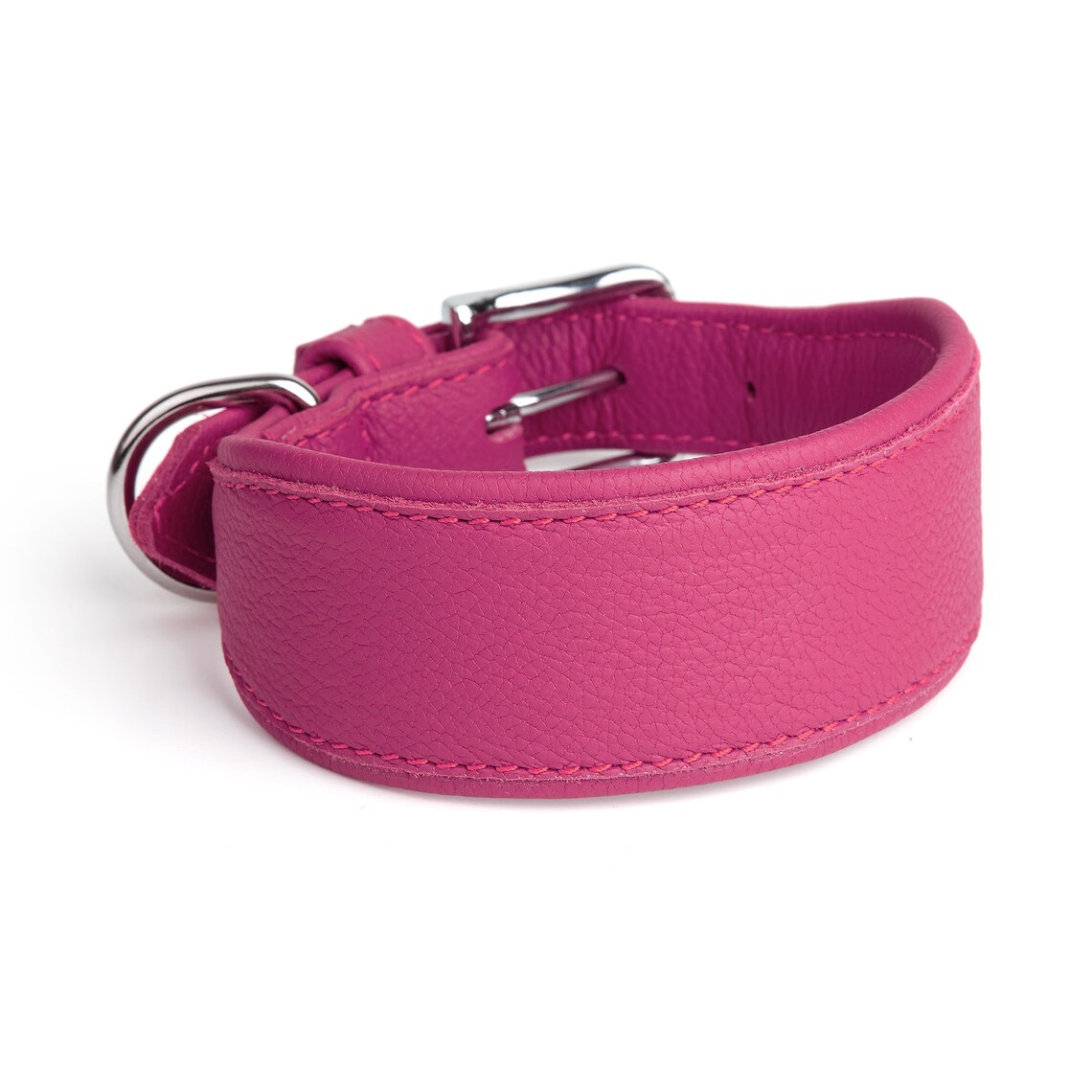 Soft Leather Greyhound Collar Personalized Padded Dog Collar Etsy