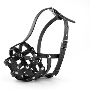 Leather Dog Muzzle, Dog Muzzle Small, Dog Muzzle Medium, Leather Dog Muzzle Adjustable, Dog Muzzle Basket, Dog Muzzle Leather Brown Black