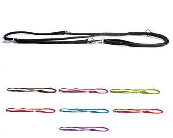 Adjustable Rolled Leather Dog Leash, European Dog Leash, Hands-free Dog Leash, Multifunctional Versatile Dog Lead Leather, Crossbody Leash