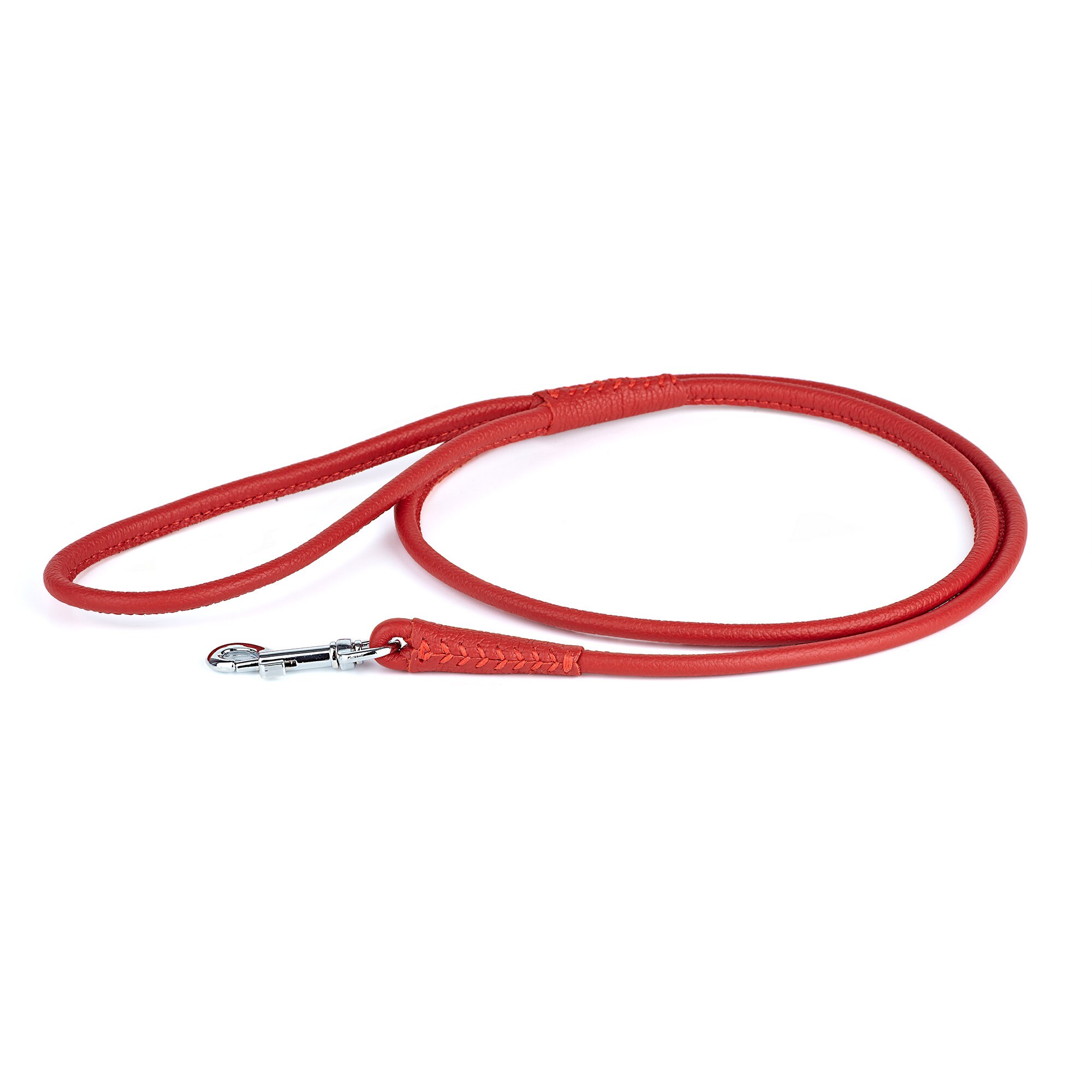 Rolled Round Soft Leather Dog Leash Soft Padded Dog Leash 4 Etsy