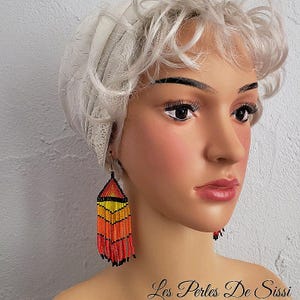 Fringe Earrings in Pearls, Miyuki Handmade Woven Earrings, Original Fashion Earrings for Women