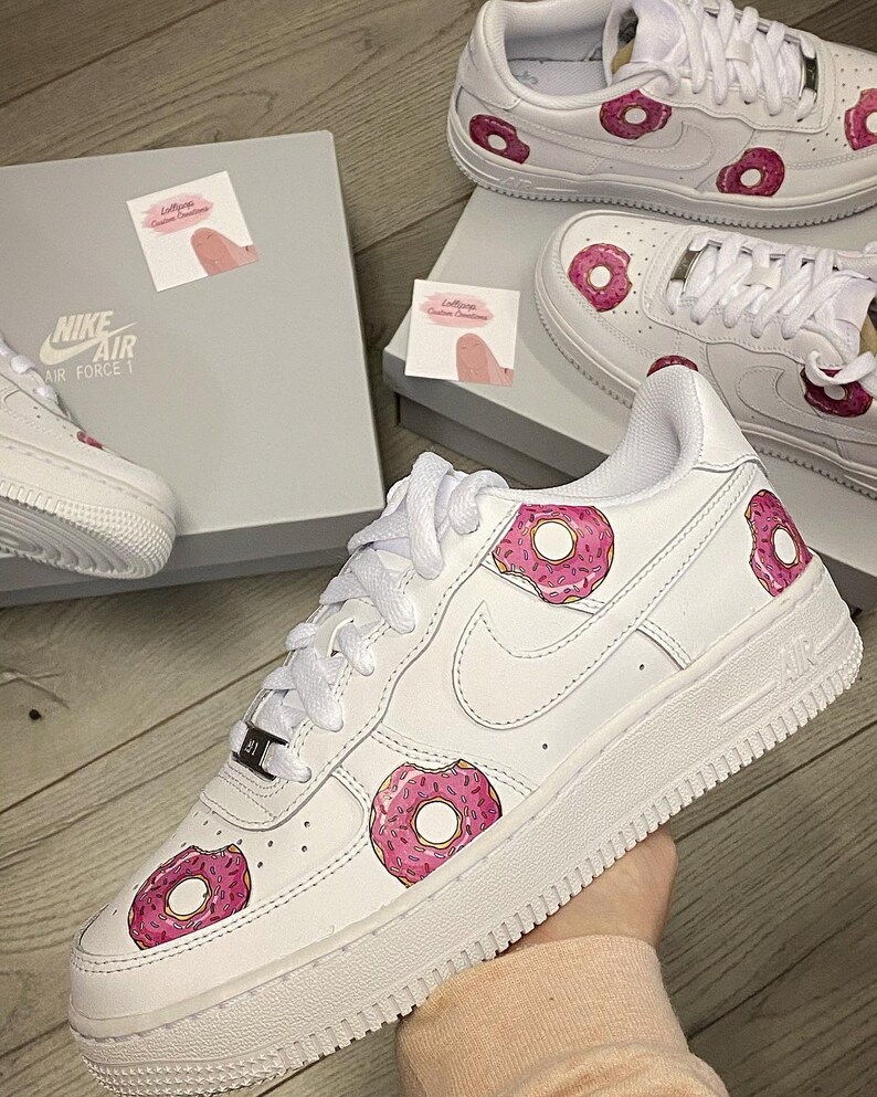 Custom Nike Air Force 1 x Donut | Etsy