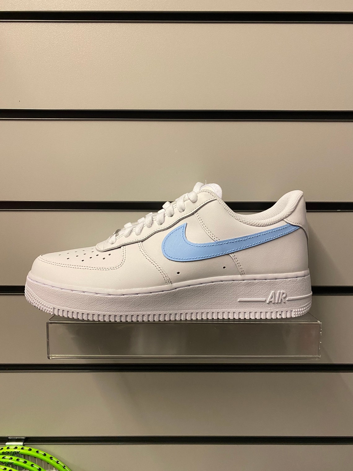 nike air force 1 light blue swoosh