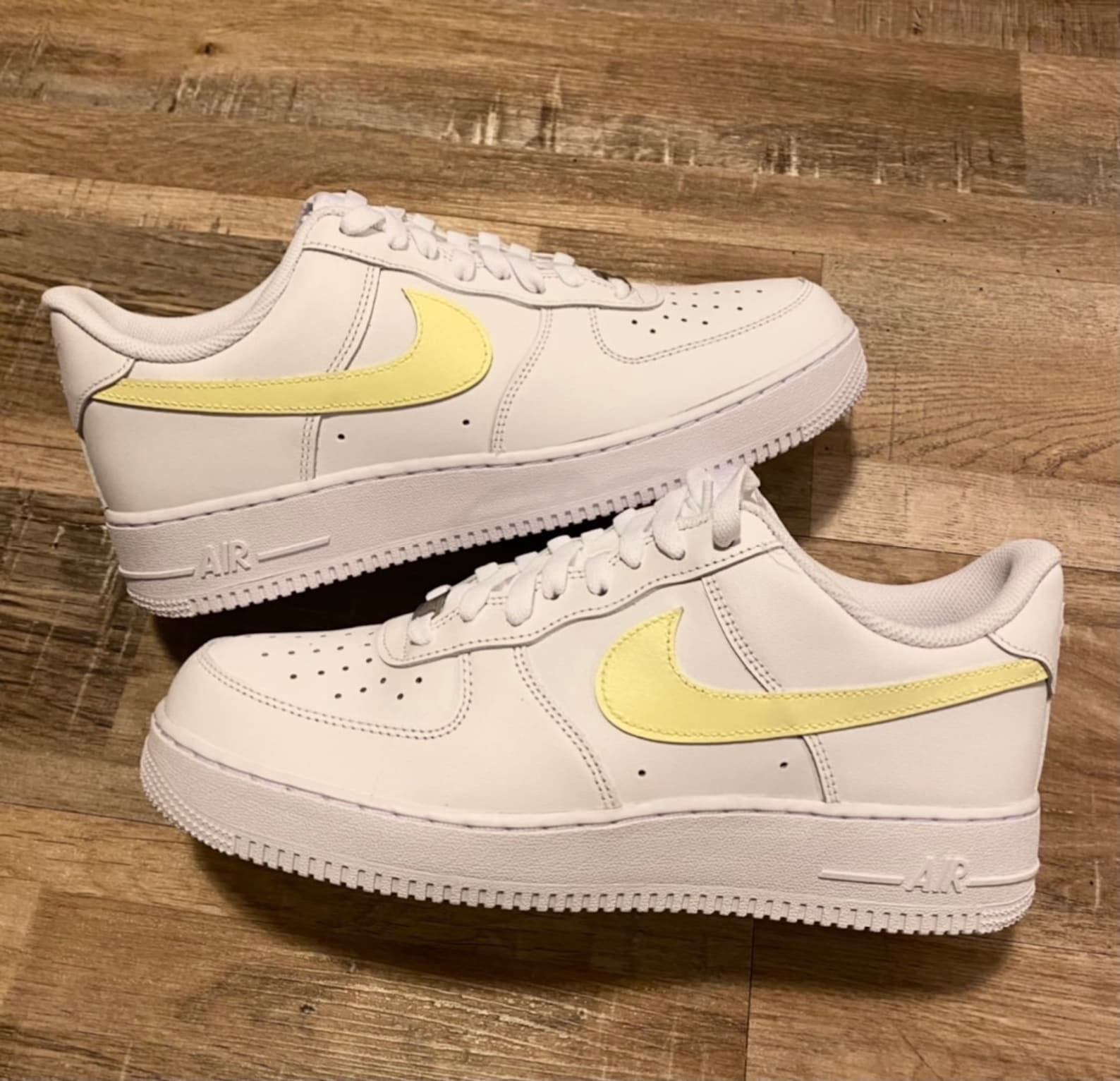 nike air force 1 neon yellow swoosh