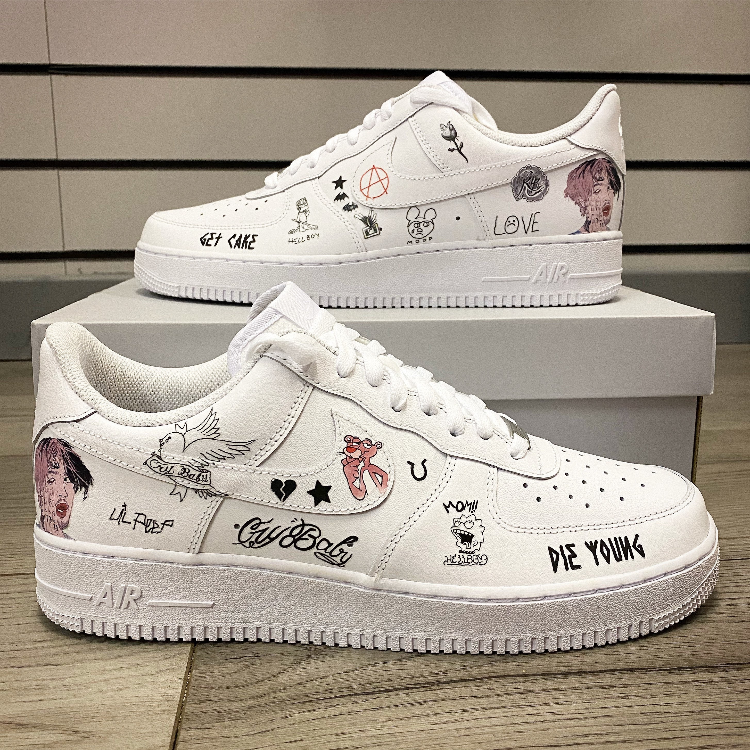 Custom Nike Air Force 1 X Lil Peep | Etsy