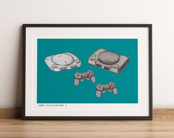 A4 signed giclée print (Playstation 1)