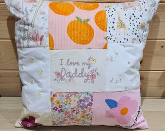 Memory Patchwork Cushion - Perfect Keepsake  (NOT PATTERN)