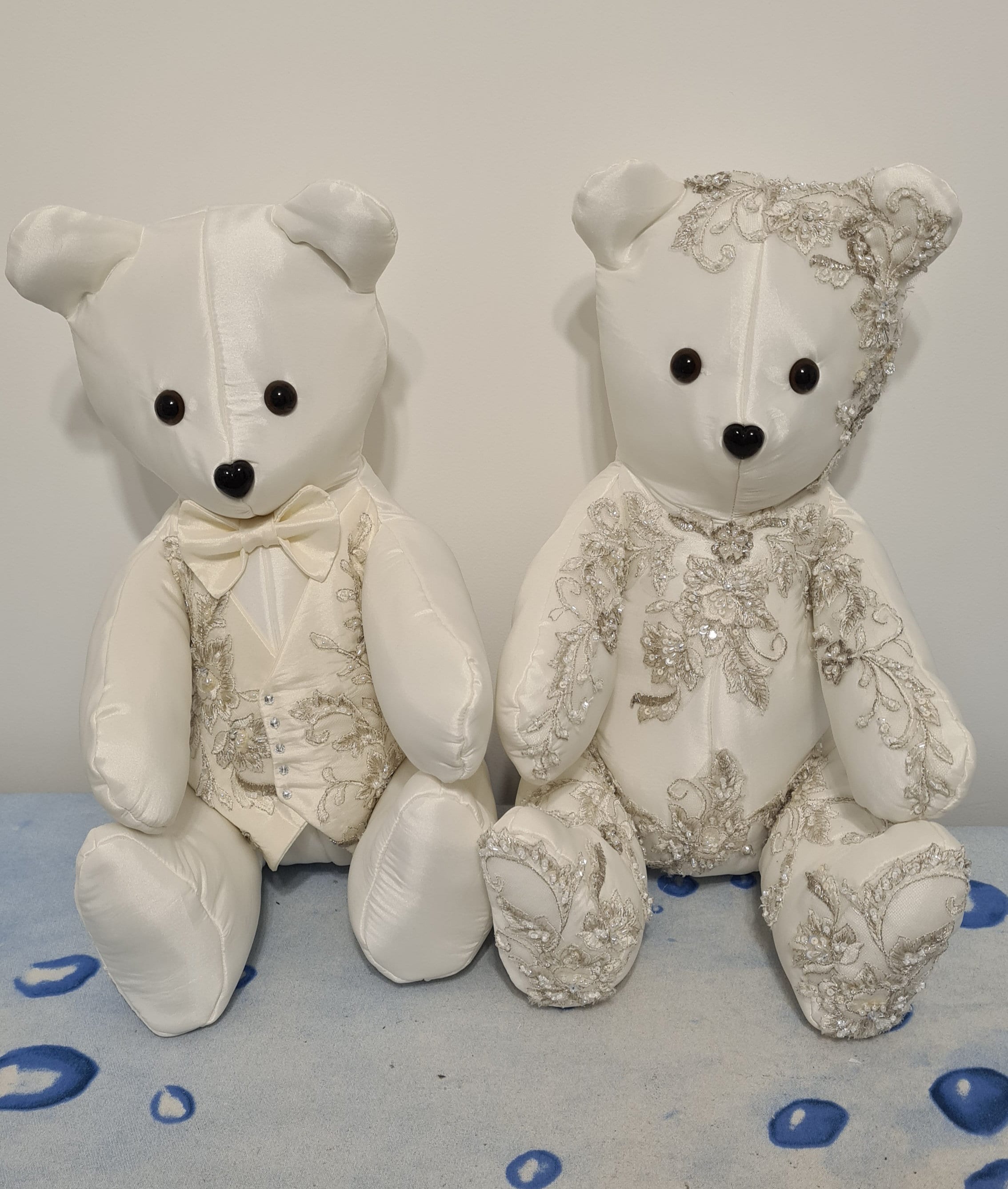 Repurposed Wedding Dress Teddy Bears