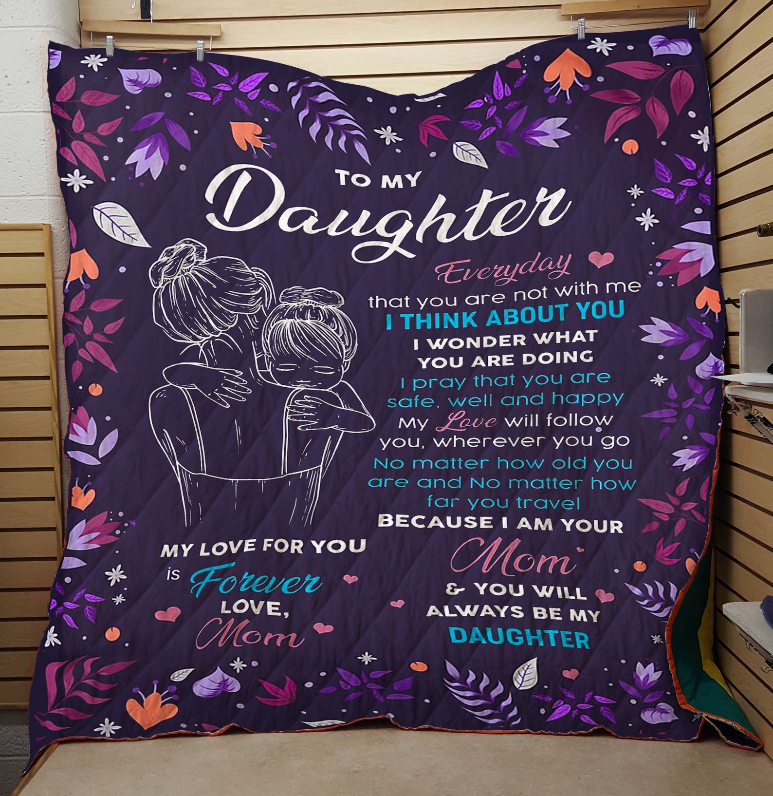 Customized Name To My Daughter Fleece Blanket Mom to Daughter Etsy