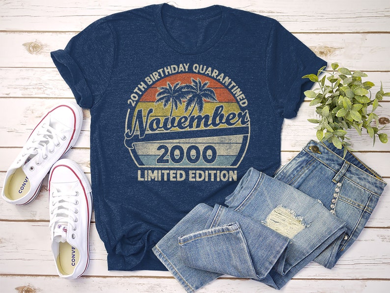 2000 November Shirt Vintage 2000 Shirt Hello Twenty Shirt 2000 Birthday Limited Edition Shirt Personalized 20th Birthday Shirt
