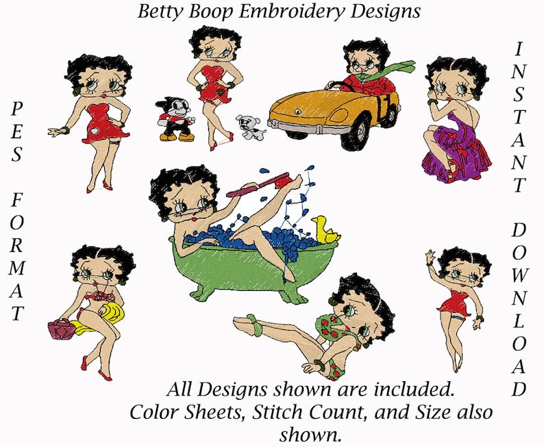 PES Machine Embroidery Designs Betty Collection Digital Download ...