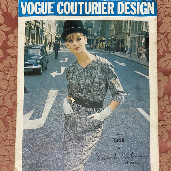 vintage Vogue Couturier années 1960 Pattern 1308