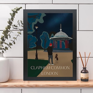Clapham Common London Art Print - clapham london, clapham sw4, clapham north, high street, clapham south, south-west london wall art