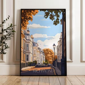 Richmond Upon Thames Art Print - richmond art print, richmond surrey print, richmond poster, richmond print, framed art, london art print