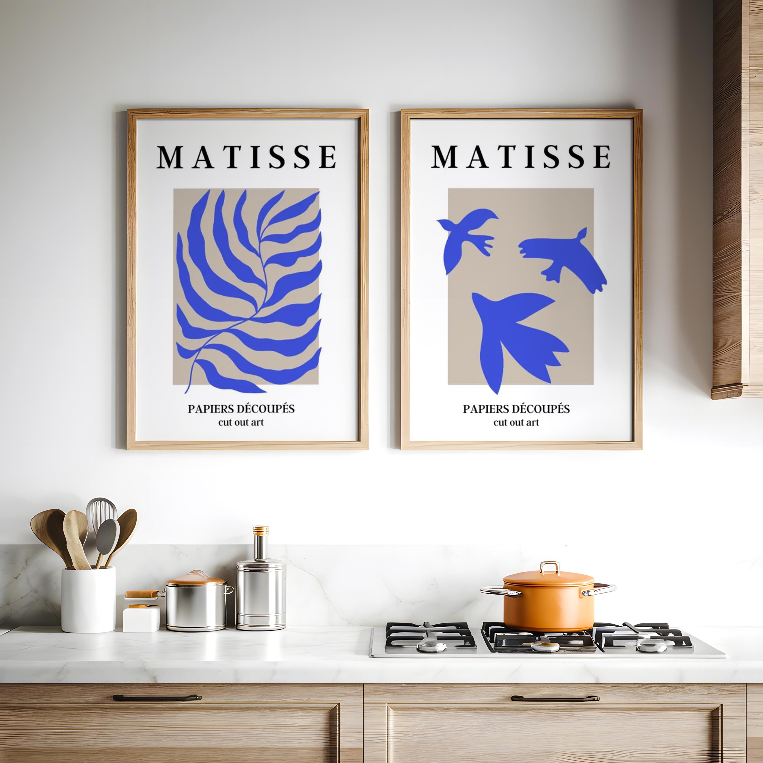 アンリマティス　フレーム付きポスター２枚セット マティス アートプリント 2 枚セット - アンリ マティス プリント