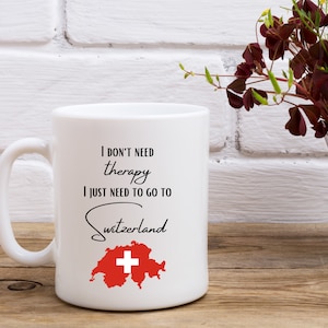 Funny Switzerland Mug - swiss gift, switzerland gift, gift for swiss, ski lover, gift for skier, ski themed gifts, birthday gift