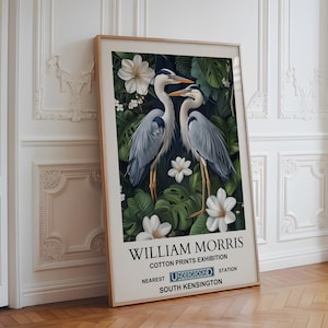 Stampa artistica di William Morris Heron - stampa artistica di William Morris, arte murale di William Morris, stampe di William Morris, stampa artistica di uccelli, arte murale di uccelli