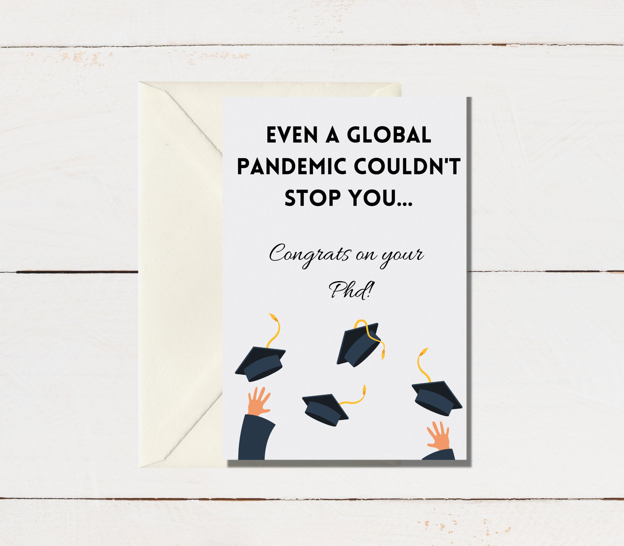 Phd Graduation Card Phd Graduation Gift Phd Greeting Card Etsy Canada