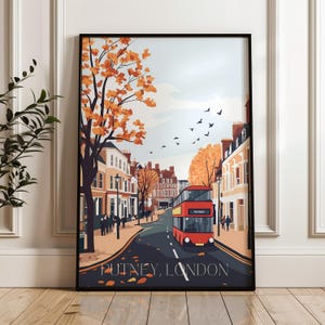 Putney London Art Print - putney art print, putney poster, putney wall art, putney london poster, putney london wall art, london wall art