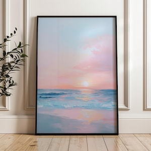 Pastell Sonnenuntergang Kunstdruck - Pastell Kunstdruck, rosa Kunstdruck, blaue Wandkunst, Sonnenuntergang Kunstdruck, Sonnenuntergang Wandbild, Sonnenuntergang Drucke, 2er-Set