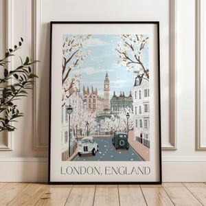London Art Print - london poster, london wall art, london england, united kingdom travel print, big ben art print, framed wall art
