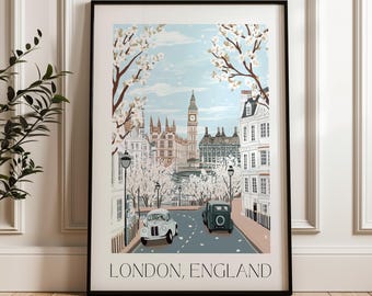 Big Ben Wall Art: London Travel Print (Framed or Unframed)