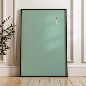 Swimming Art Print - blue art print, green art print, turqoise art print, swimming wall art, ocean wall art