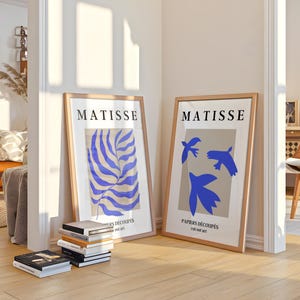Set of 2 Matisse Art Prints - Henri Matisse prints, matisse wall art, matisse poster, set of 2 art prints, set of 2 posters, blue art prints