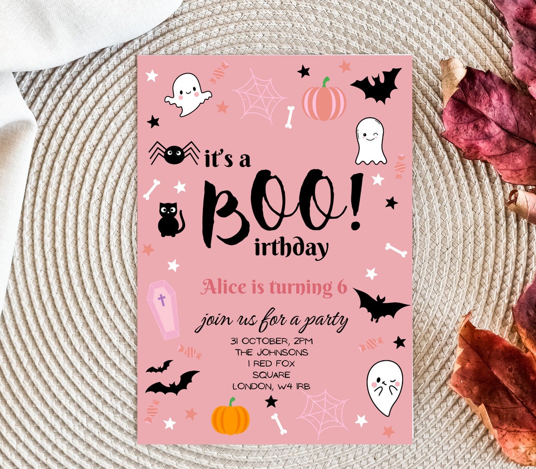 Personalised Halloween Birthday Party Invite Halloween Party Etsy
