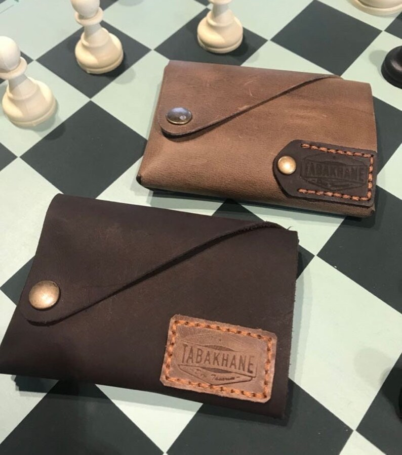 Leather Money Bag Etsy